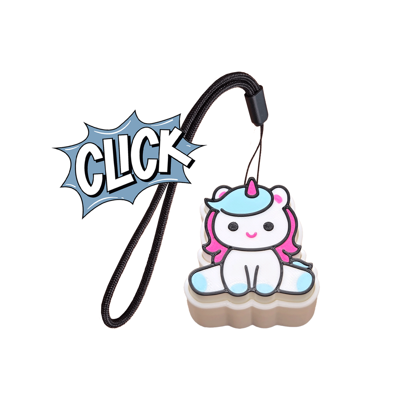 Jouet Clicker en forme de licorne