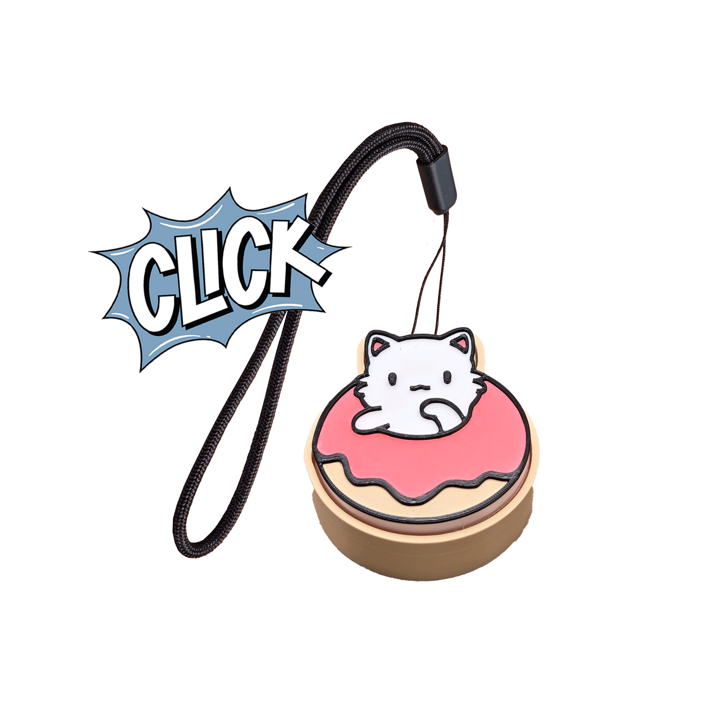 Jouet Clicker en forme de Beigne Chat