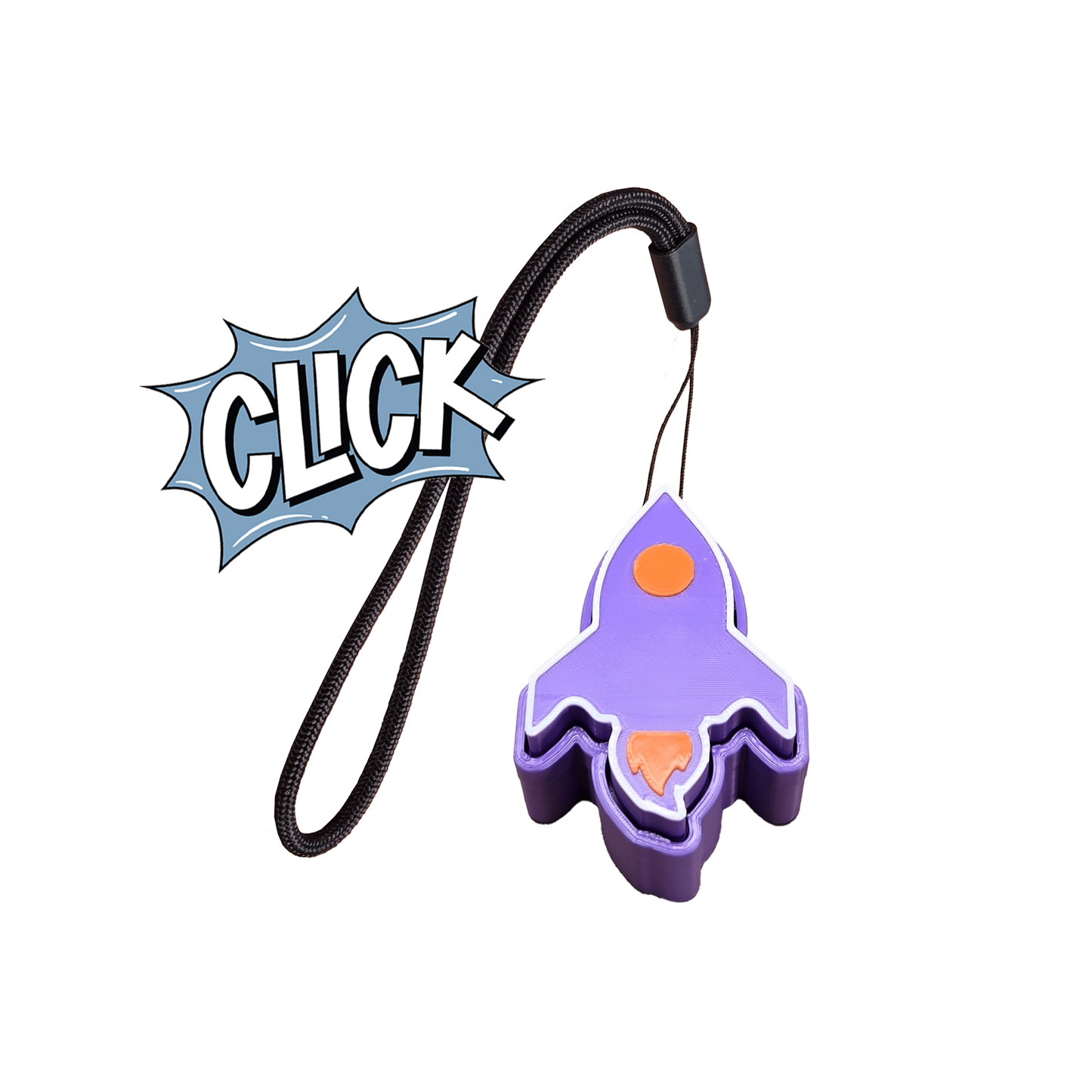 Jouet Clicker en forme de Fusée